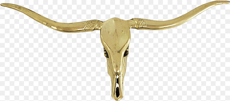 Brass Longhorn Wall Sculpture Bull, Bronze, Animal, Mammal, Cattle Png