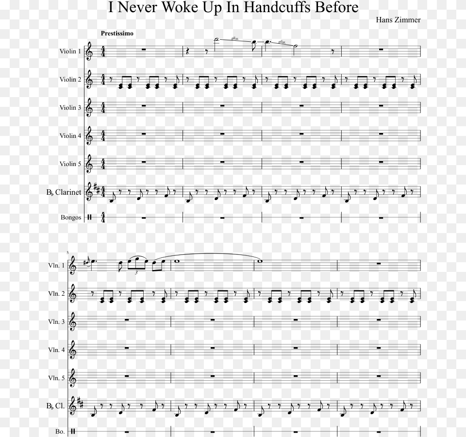 Brass Quintet Sheet Music 1 Of 2 Pages Oblivion String Quartet Pdf, Gray Png