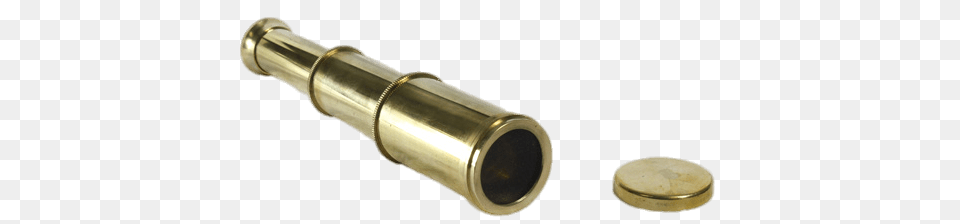 Brass Telescope And Cover, Ammunition, Bullet, Weapon Free Png Download