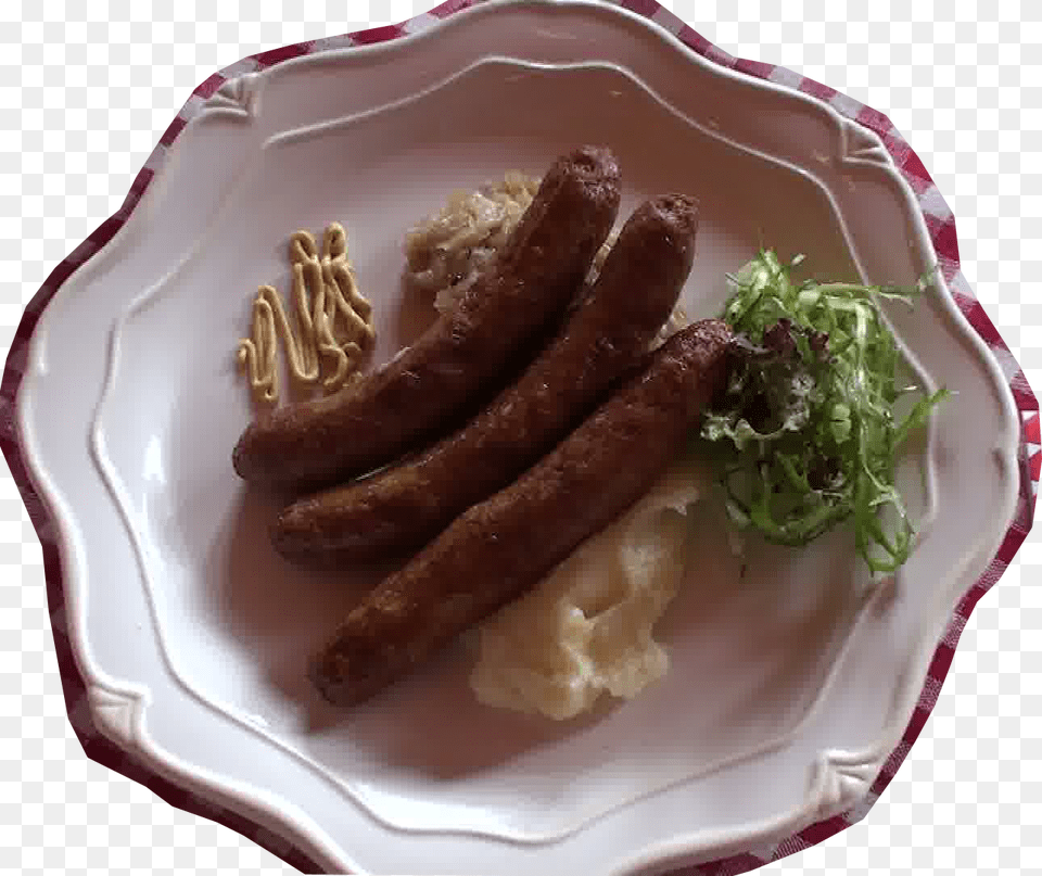 Bratwurst Breakfast Sausage, Food, Food Presentation, Plate Png Image
