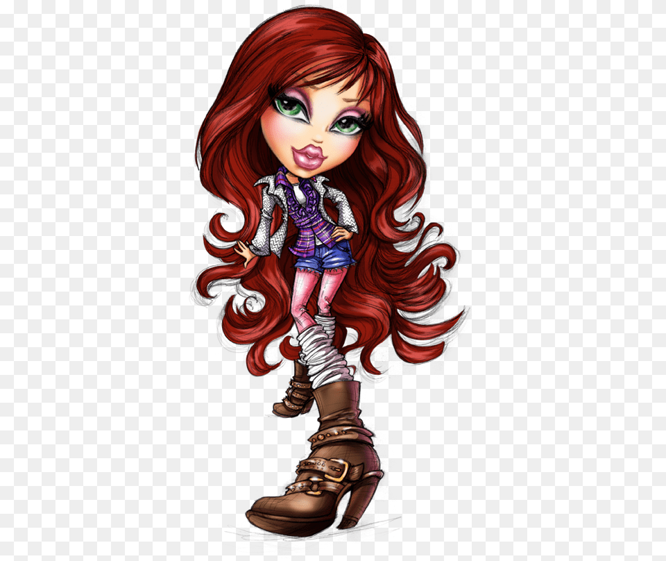 Bratz 10th Anniversary Download Bratz Red Hair Doll, Adult, Person, Woman, Female Png Image