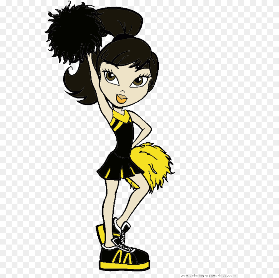 Bratz Cheerleader Coloring Pages, Book, Comics, Publication, Person Free Transparent Png