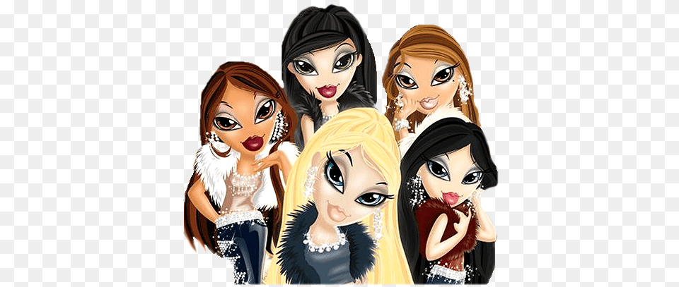 Bratz Forever Diamondz Artwork Bratz Brown Hair Green Eyes, Book, Comics, Publication, Adult Png