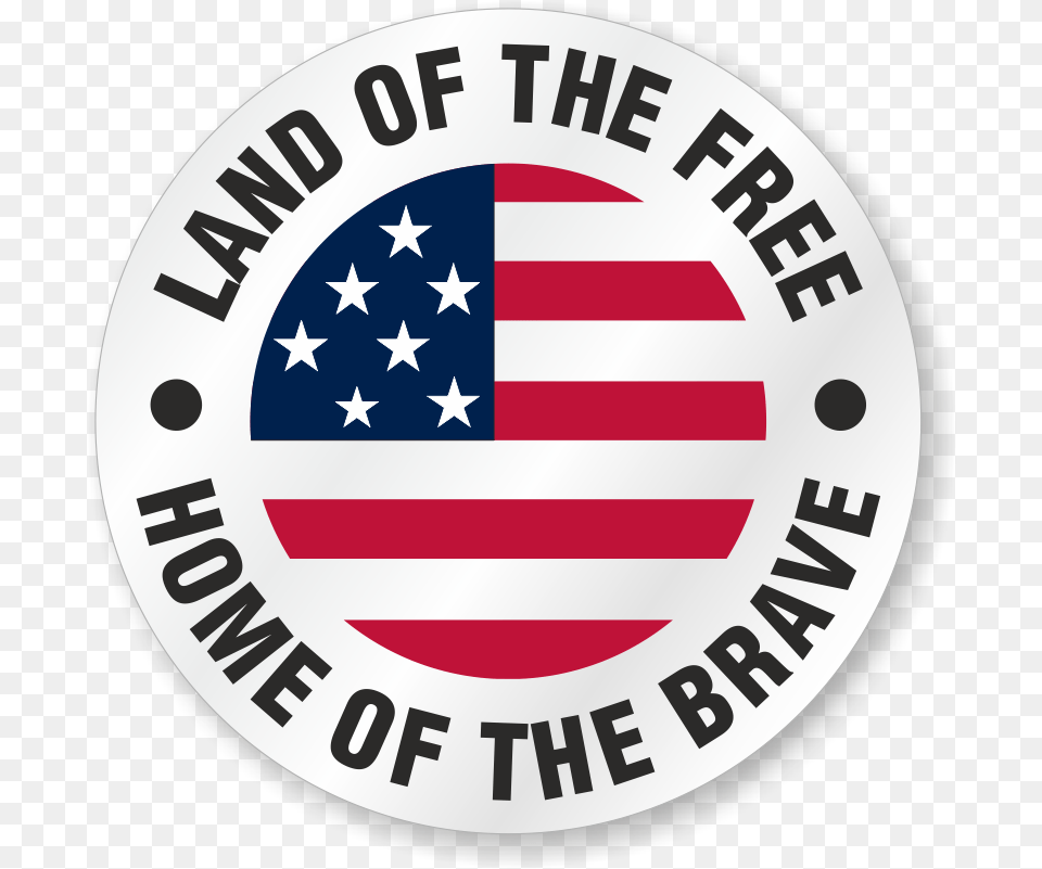 Brave Circle Vippng Land Of And Home Of Brave, American Flag, Flag, Logo, Symbol Png