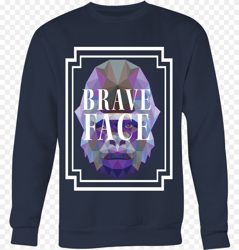 Brave Face Sweater Wet Bandits Ugly Sweater, Clothing, Hoodie, Knitwear, Long Sleeve Free Transparent Png