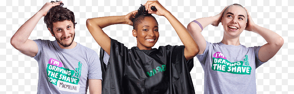 Brave Shave In Progress, Clothing, T-shirt, Adult, Person Free Png