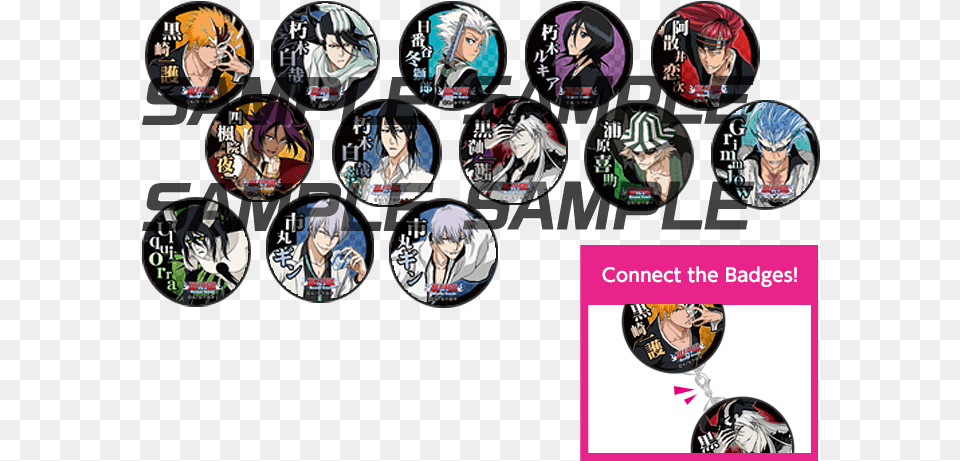 Brave Souls Connecting Metal Badges Bleach, Woman, Publication, Female, Comics Png Image