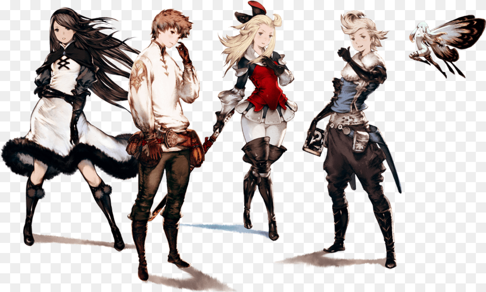 Bravely Default A Band Of Bravely Default Characters, Publication, Book, Comics, Adult Png Image