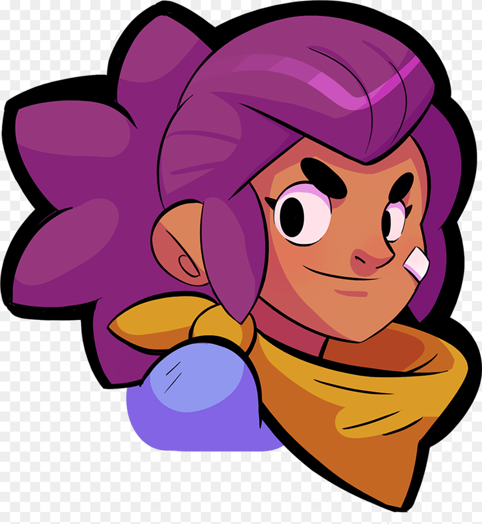 Brawl Stars Characters Shelly, Book, Comics, Publication, Purple Png Image