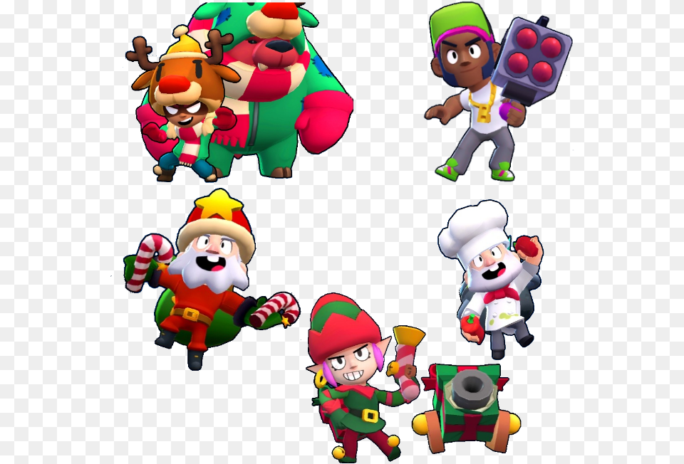 Brawlidays Leaks Brawl Stars Christmas Skins, Baby, Person, Toy, Face Free Png