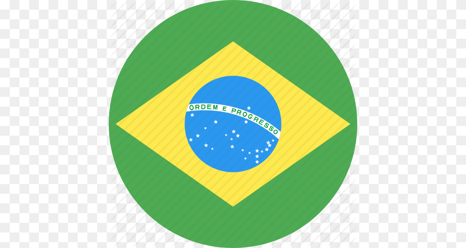 Brazil Circle Country Flag Nation Icon, Sphere, Logo, Disk Free Transparent Png
