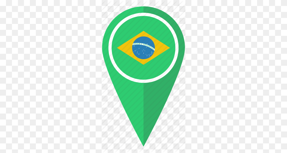 Brazil Country Flag Location Map Pin Pointer Icon, Guitar, Musical Instrument, Plectrum Free Png