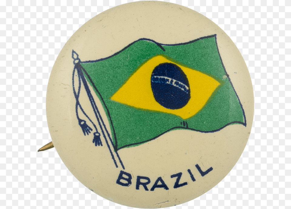 Brazil Flag Art Button Museum Badge, Logo, Symbol Free Transparent Png