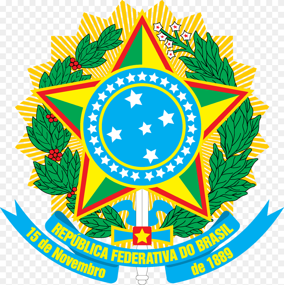 Brazil Flag Brazilian Brazil Coat Of Arms, Emblem, Logo, Symbol, Badge Free Png