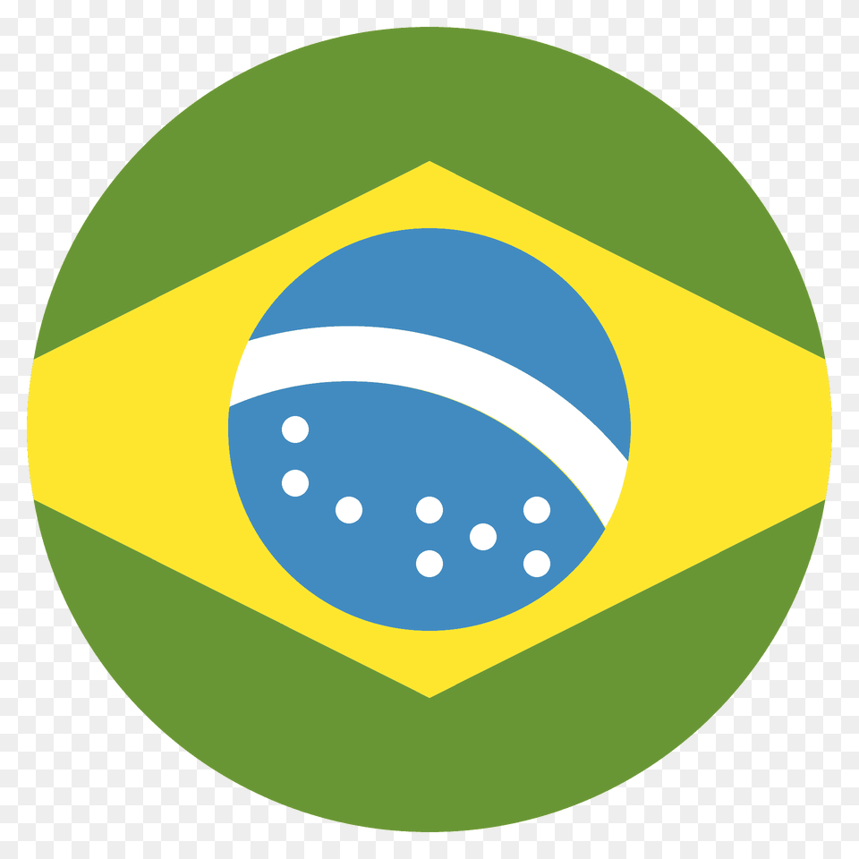 Brazil Flag Emoji Clipart, Logo, Disk, Outdoors Free Transparent Png