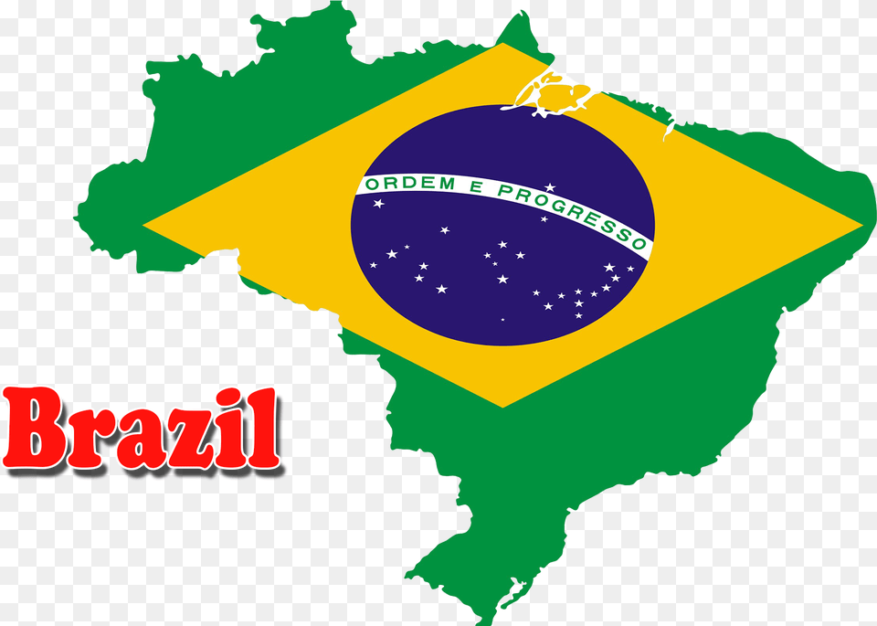 Brazil Flag Image Download Brazil Flag Country Shape, Chart, Plot, Sphere Png