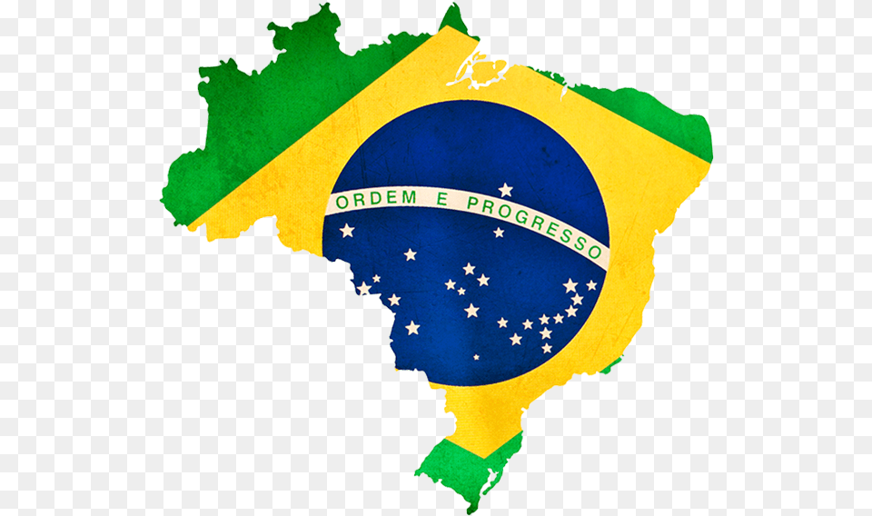Brazil Flag In Shape Of Country, Chart, Plot, Map, Atlas Png