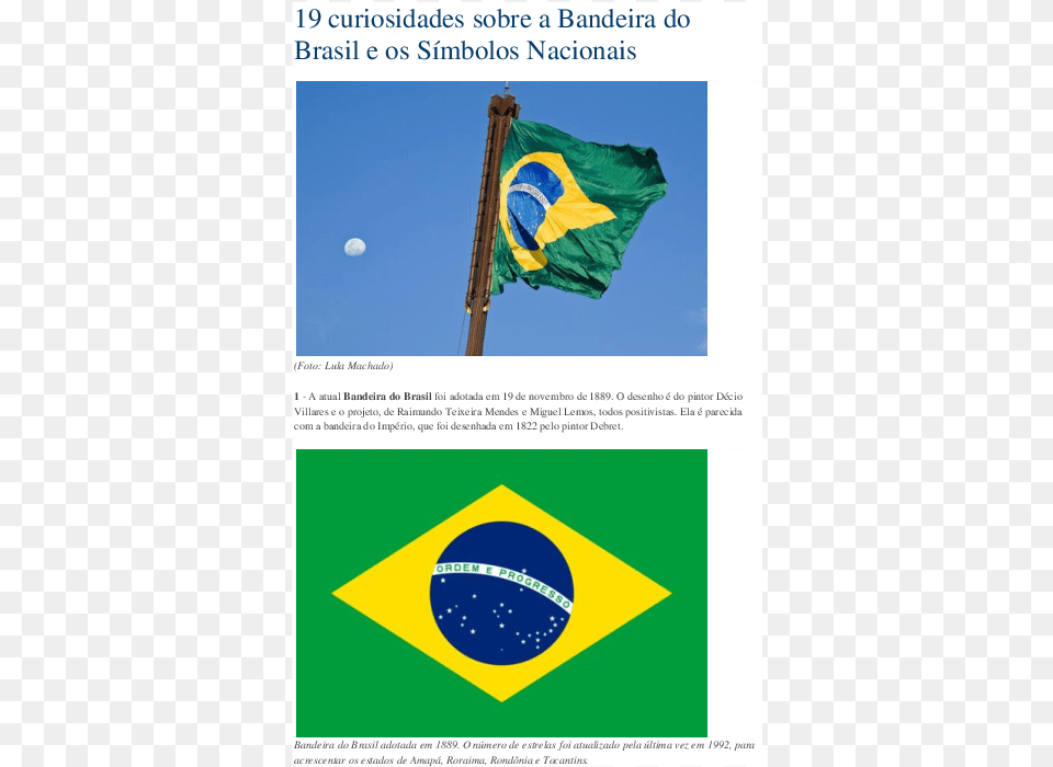 Brazil Flag On Stick, Brazil Flag, Astronomy, Moon, Nature Free Png