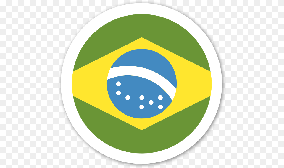 Brazil Flag Sticker Brazil Flag Emoji, Logo, Badge, Disk, Symbol Free Png
