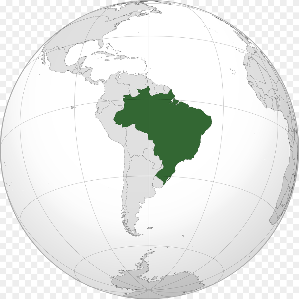 Brazil Map Brazil Map In Globe, Astronomy, Outer Space, Planet Free Png