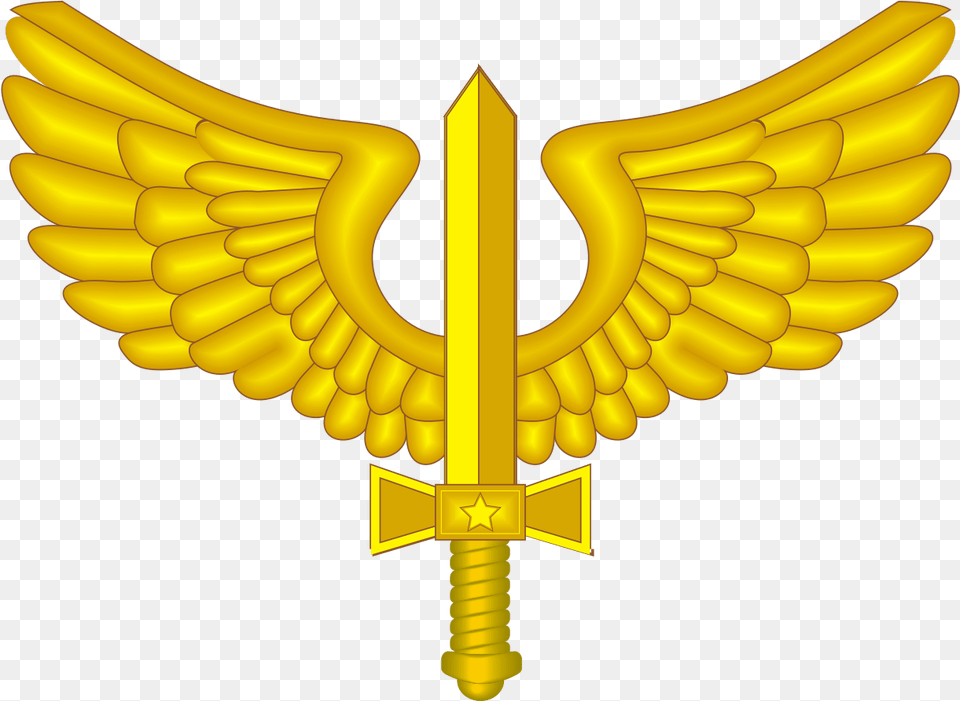 Brazilian Air Force Logo, Emblem, Symbol, Weapon, Gold Free Png Download