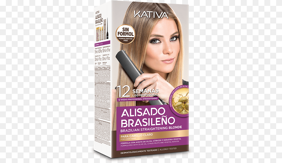 Brazilian Straightening Blonde Alisado Kativa, Advertisement, Poster, Publication, Adult Free Png
