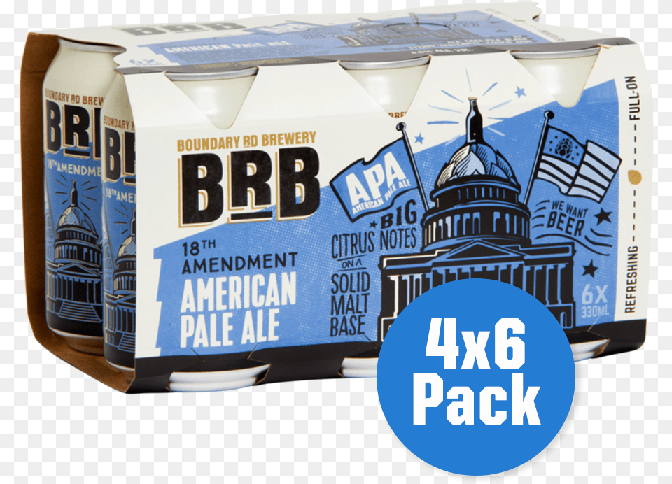 Brb 18th Amendment Apa 4 X 6 Pack Brb 6 Pack, Alcohol, Beer, Beverage, Lager Png Image