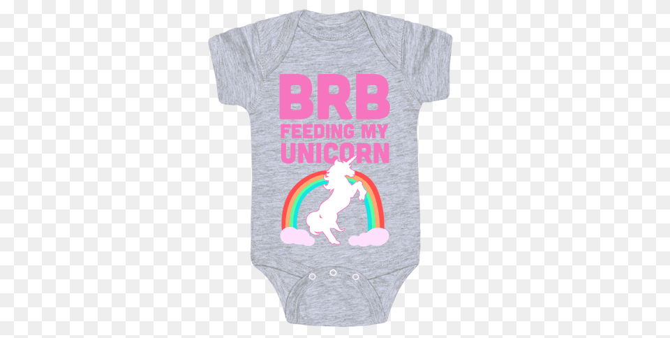 Brb Baby Onesies Lookhuman, Clothing, T-shirt Free Png