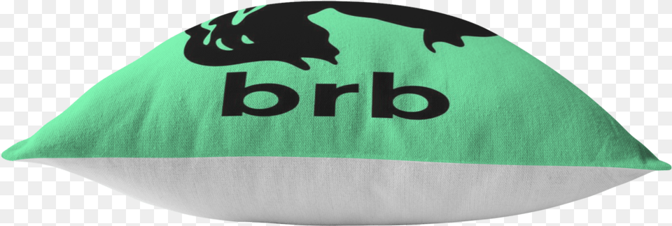 Brb Blue Green Throw Pillow, Cap, Clothing, Cushion, Hat Png