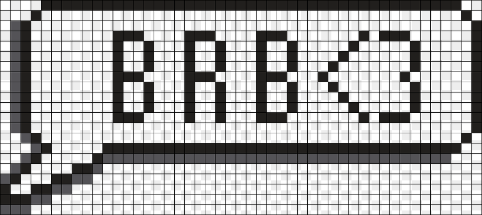 Brb Text Bubble Perler Bead Pattern Bead Sprite Bead, Clock, Digital Clock, Blackboard, Qr Code Free Png