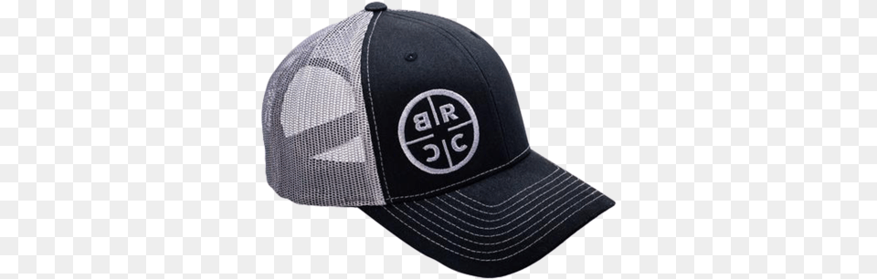 Brcc Circle Logo Trucker Hat Black Wgrey Mesh Black Rifle Coffee Company Hat, Baseball Cap, Cap, Clothing Png