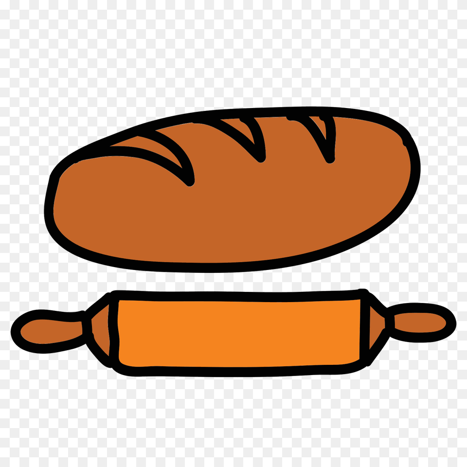 Bread And Rolling Pin, Food Free Png