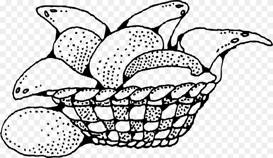Bread Basket Black And White, Animal, Seafood, Sea Life, Invertebrate Png