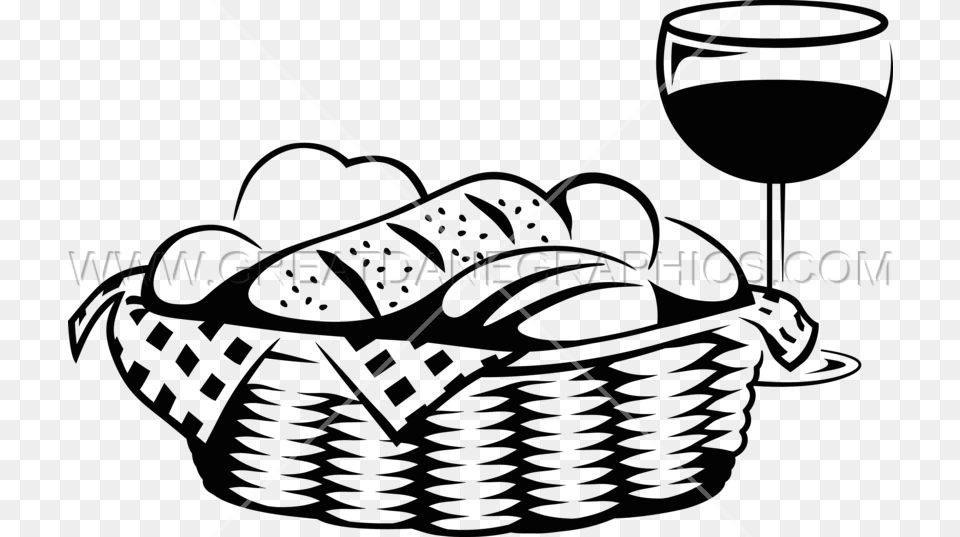 Bread Basket Production Ready Artwork For T Shirt Printing, Alcohol, Red Wine, Liquor, Wine Free Transparent Png