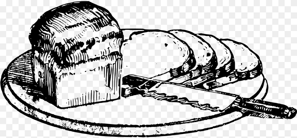 Bread Black And White, Gray Free Png