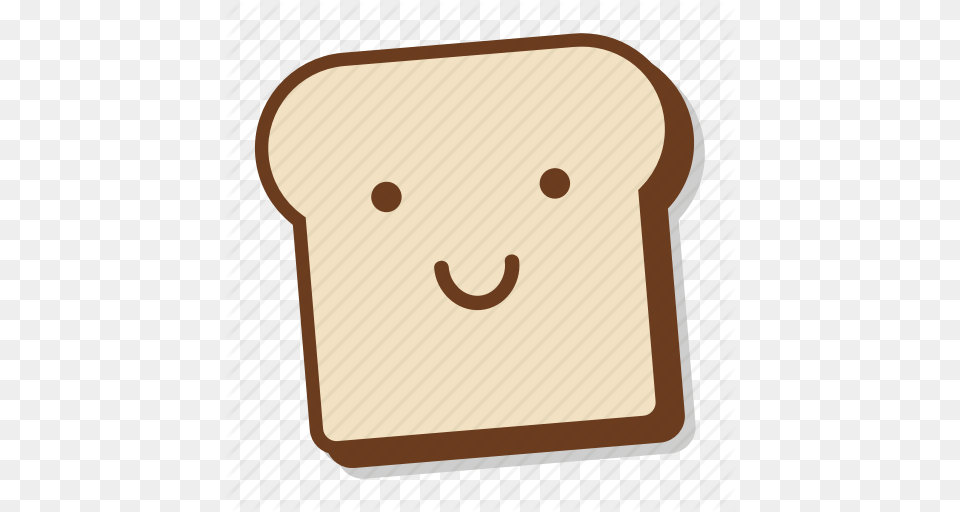 Bread Breakfast Emoji Happy Slice Smile Toast Icon, Food, Blackboard, Ball, Basketball Png