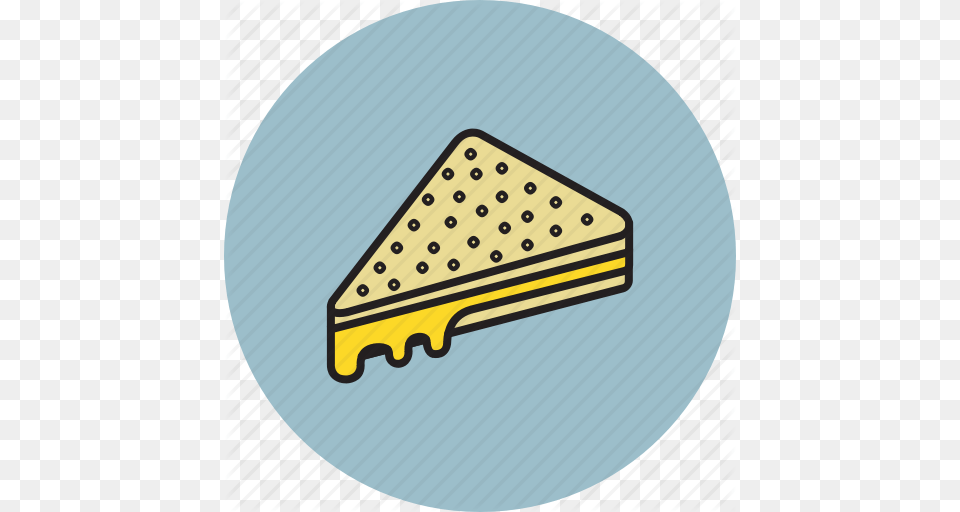 Bread Cheese Food Grilled Sandwich Icon, Disk Free Png Download