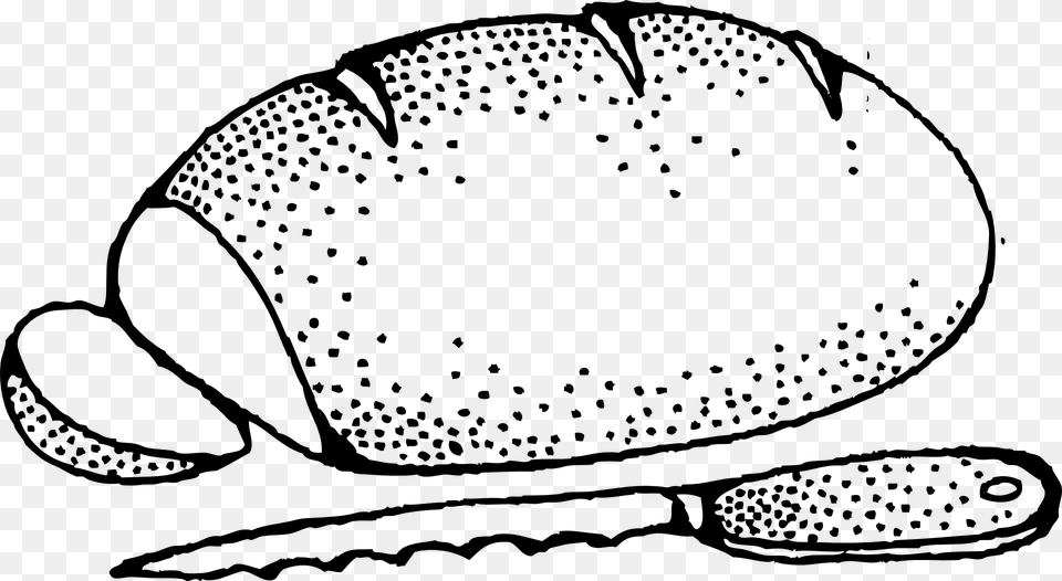 Bread Image Clipart Black And White, Gray Png
