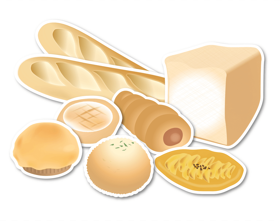 Breads Clipart, Food, Tape Png