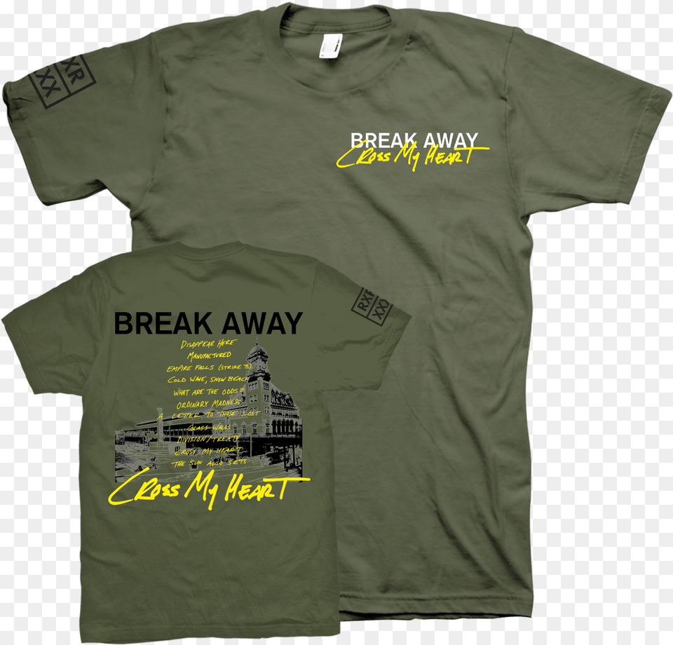 Break Away Cross My Heart, Clothing, Shirt, T-shirt Png Image