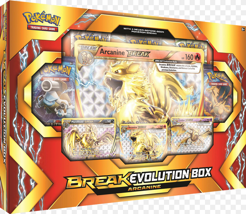 Break Evolution Box Featuring Arcanine Pokemon Break Evolution Box Arcanine, Book, Comics, Publication, Arcade Game Machine Free Transparent Png