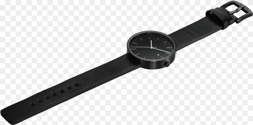 Break Leather Strap Black Analog Watch, Accessories, Arm, Body Part, Person Free Png