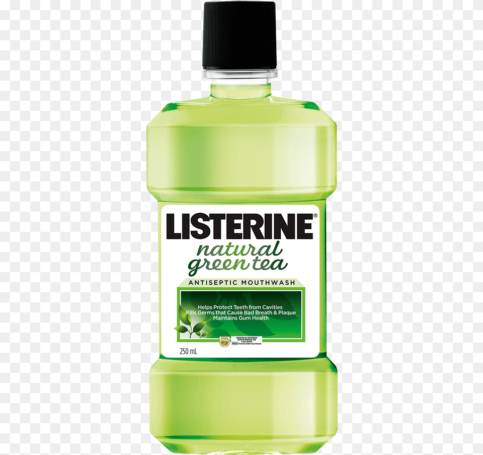 Breakdown Listerine Natural Green Tea Mouthwash, Bottle, Aftershave, Cosmetics, Perfume Free Png Download