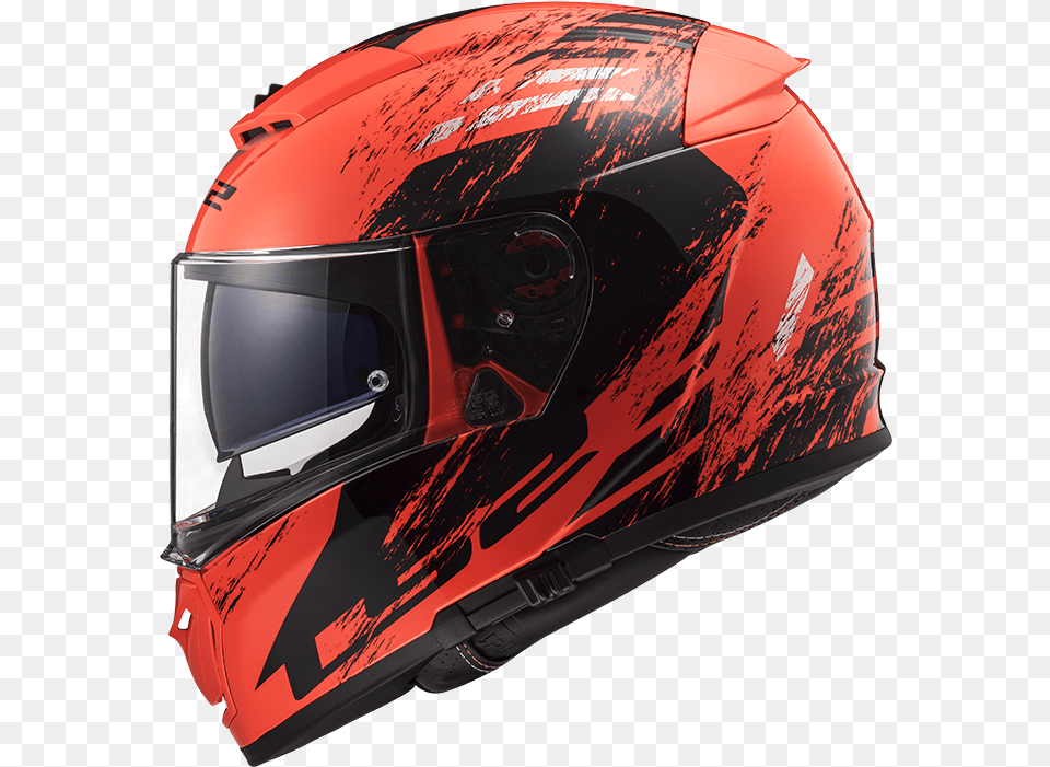 Breaker Swat Fluo Orange Black Gloss Ls2, Crash Helmet, Helmet Png