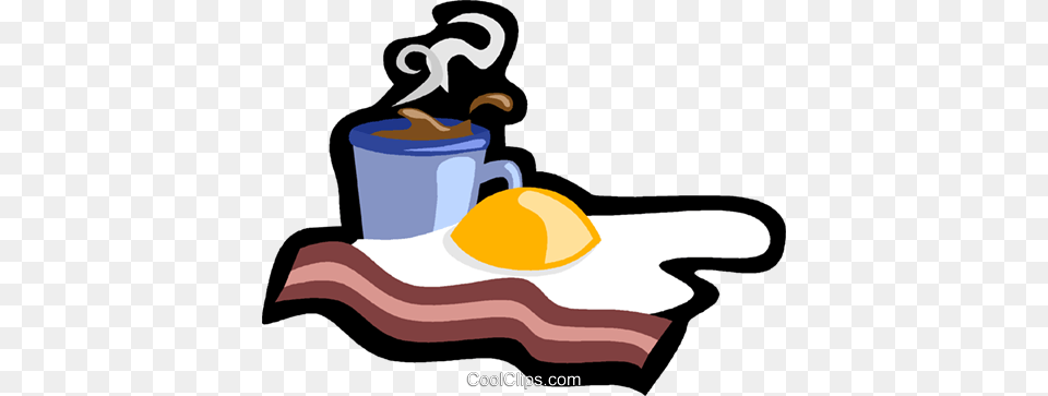 Breakfast Bacon And Eggs Royalty Vector Clip Art, Smoke Pipe, Food Free Png Download