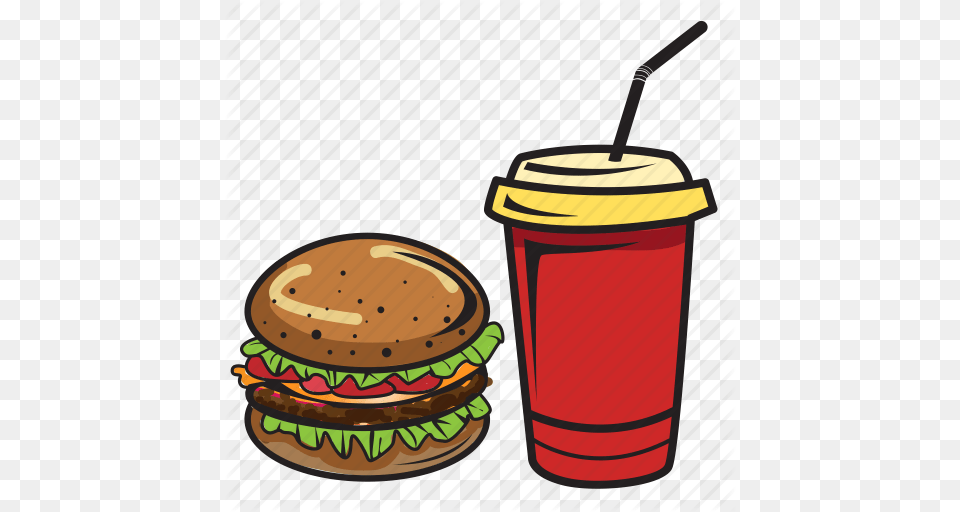 Breakfast Burger Coke Drink Food Hamburger Sandwich Icon, Dynamite, Weapon Free Transparent Png