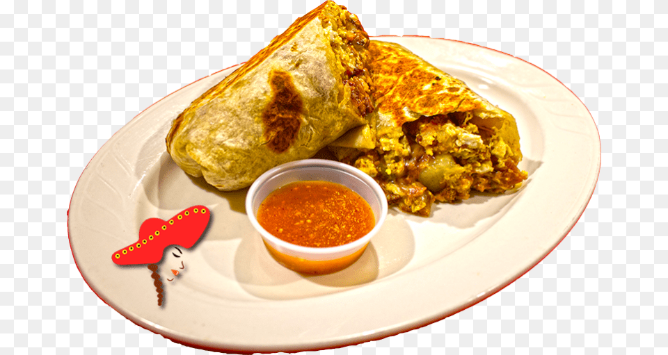 Breakfast Burrito Linda39s Downtown Sacramento Mexican Sacramento, Food, Plate, Food Presentation Free Png Download