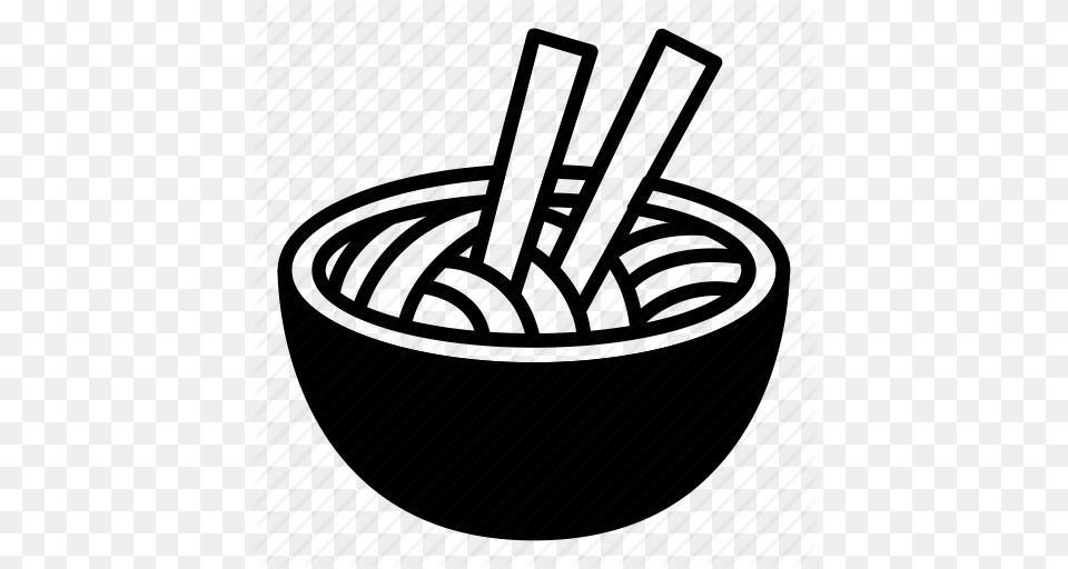 Breakfast Food Mie Noodle Ramen Icon, Bowl, Cutlery, Cannon, Weapon Png Image