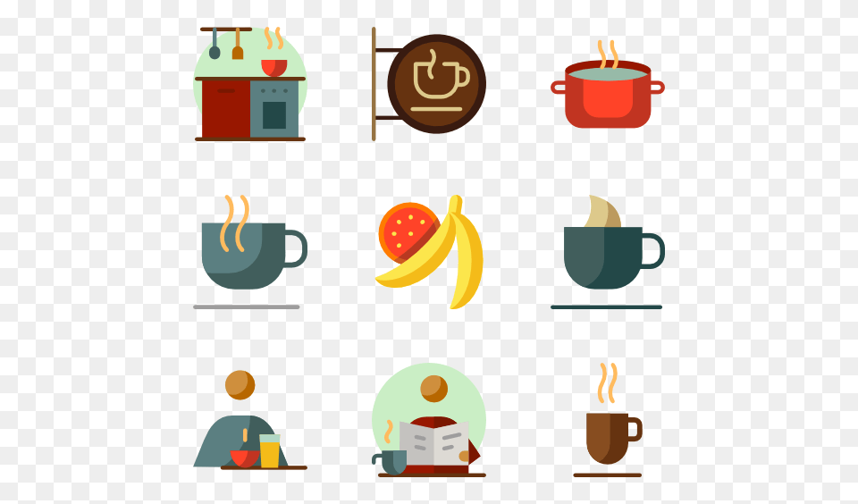 Breakfast Icon Packs, Banana, Food, Fruit, Plant Free Png