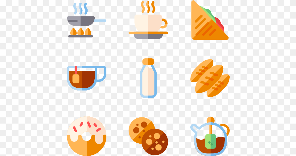 Breakfast Images Background Breakfast Icons, Food, Sweets, Beverage, Coffee Free Png Download